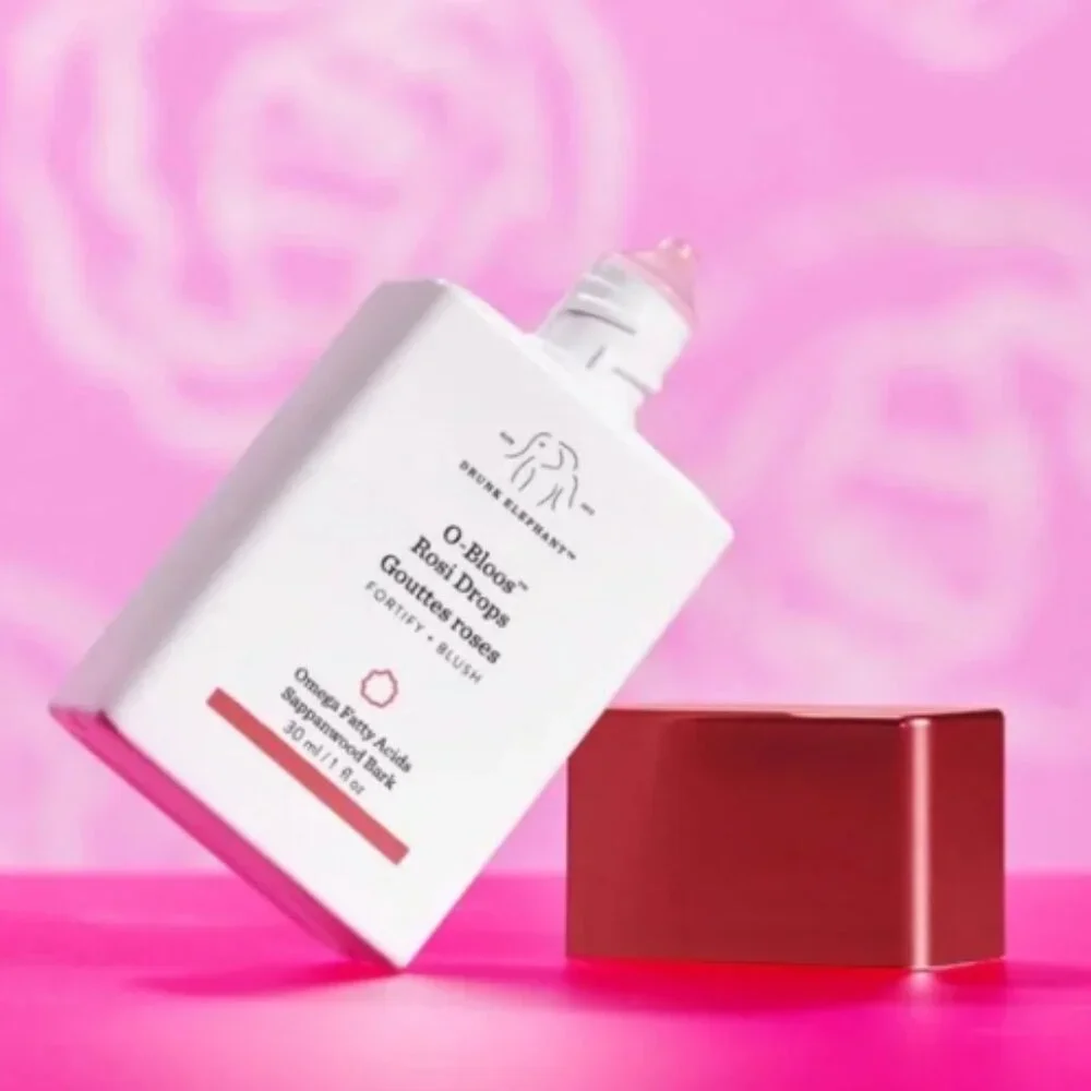 Drunk Elephant O-Bloos Rosi Drops Fortify+Blush 1 fl oz  Full Size NIB